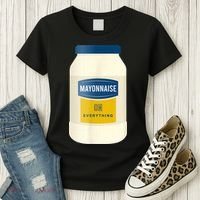 Mayonnaise On Everything Mayo Lover Funny Condiment Fan Women's T-Shirt thumb 3