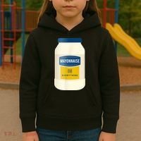 Mayonnaise On Everything Mayo Lover Funny Condiment Fan Kids Hoodie thumb 3