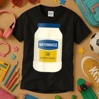 Mayonnaise On Everything Mayo Lover Funny Condiment Fan Kids T-Shirt thumb 3