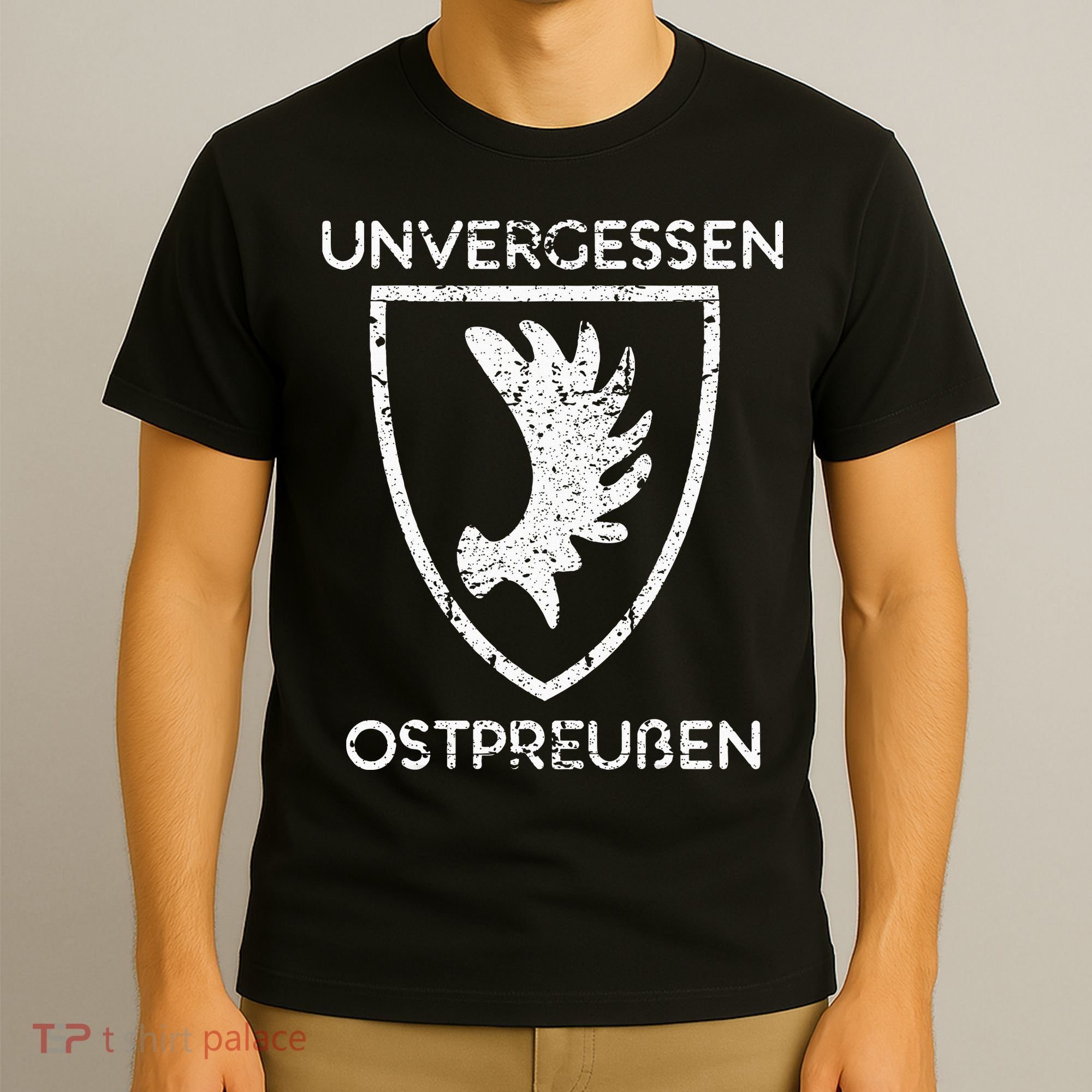 Map Of East Prussia With Coat Of Arms Unforgotten East T-Shirt