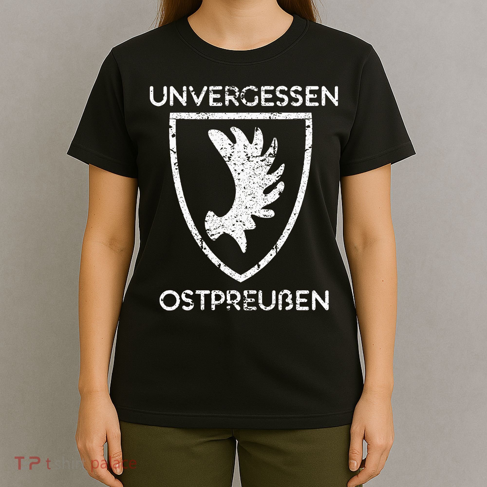 Map Of East Prussia With Coat Of Arms Unforgotten East T-Shirt