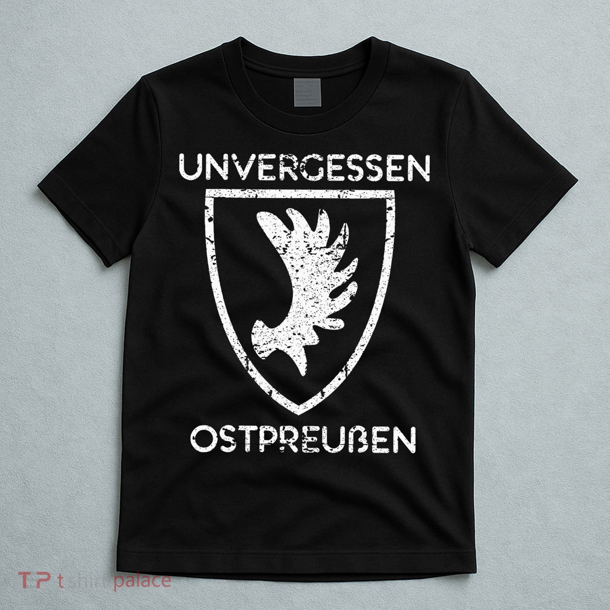 Map Of East Prussia With Coat Of Arms Unforgotten East T-Shirt