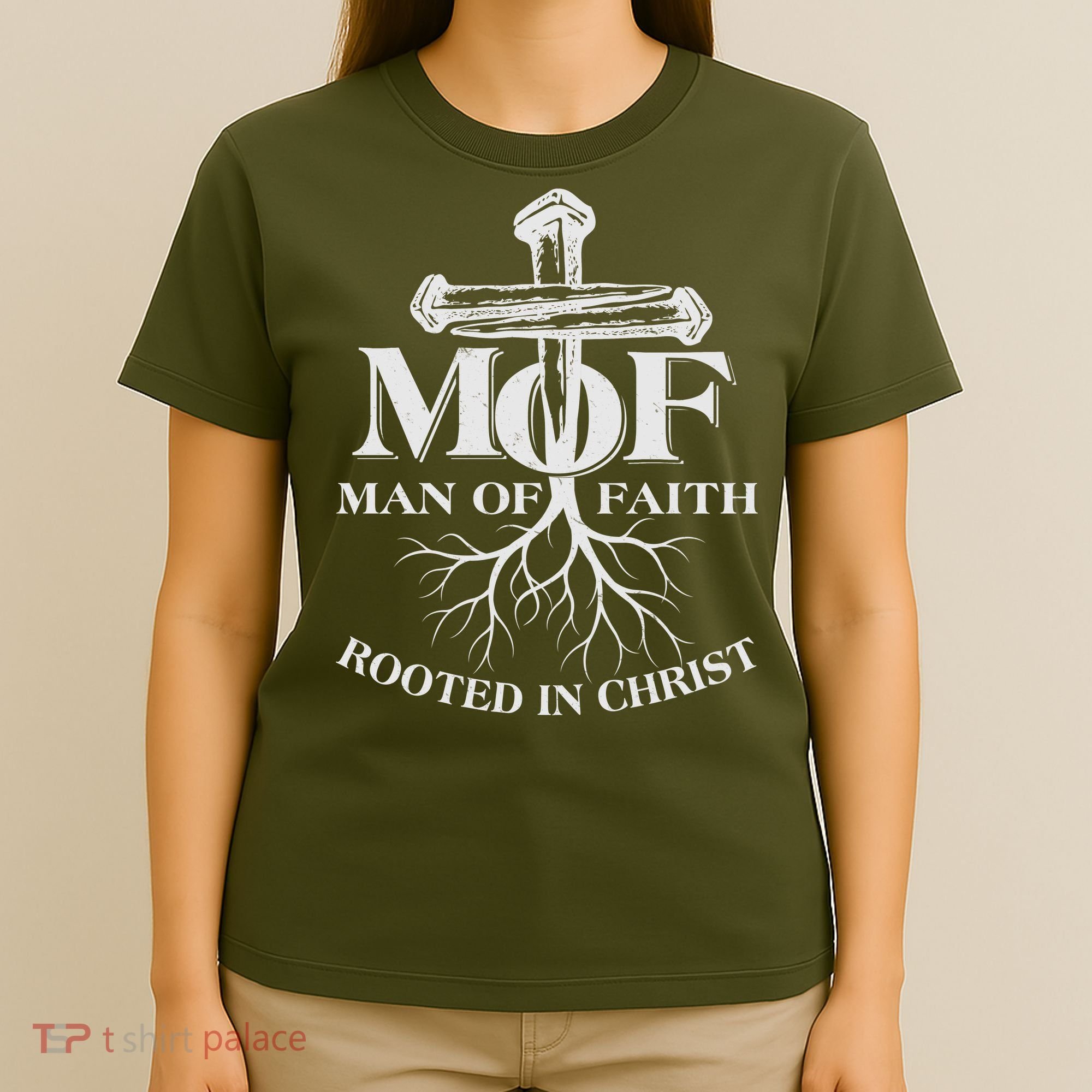 MOF Man of Faith Rooted In Christ T-Shirt