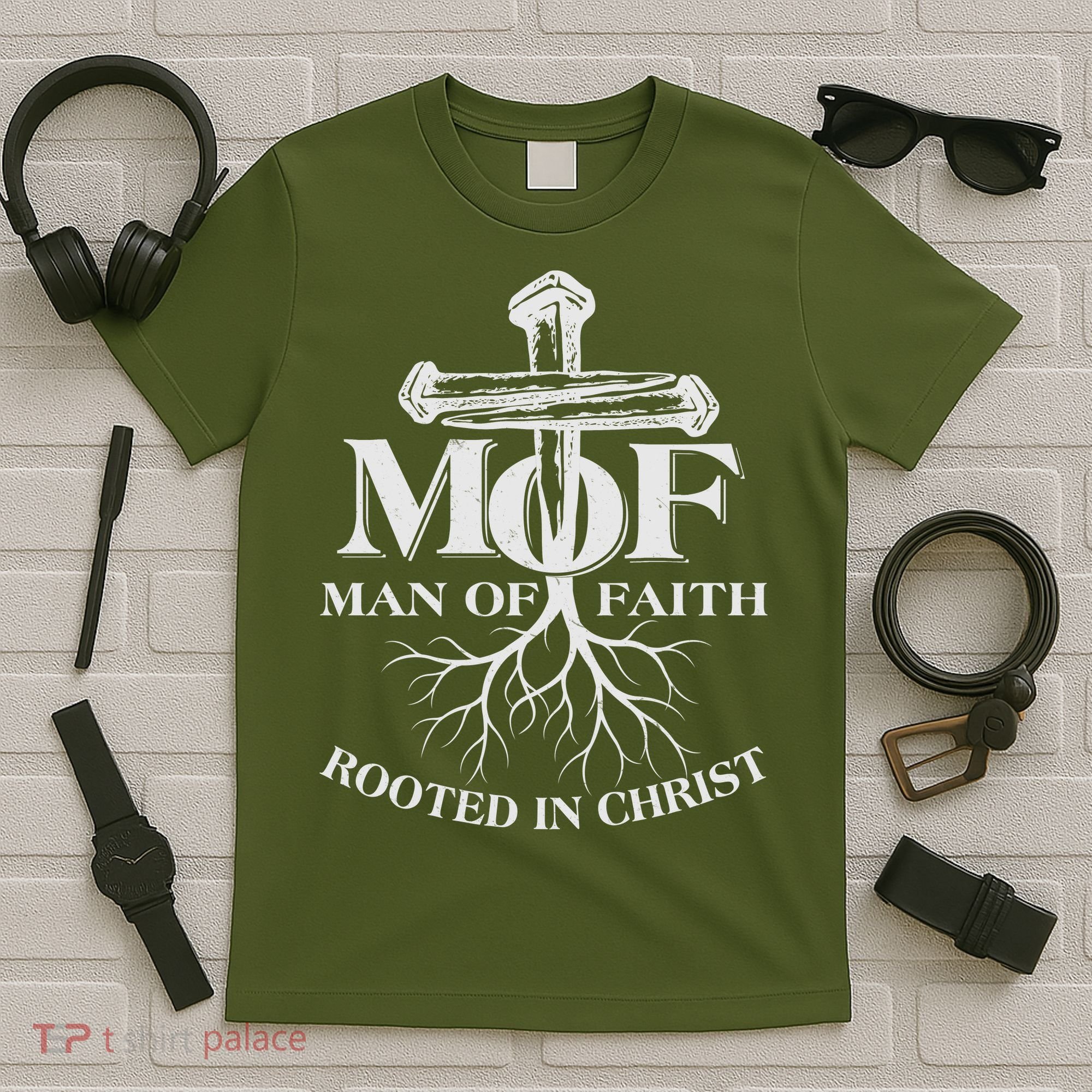 MOF Man of Faith Rooted In Christ T-Shirt