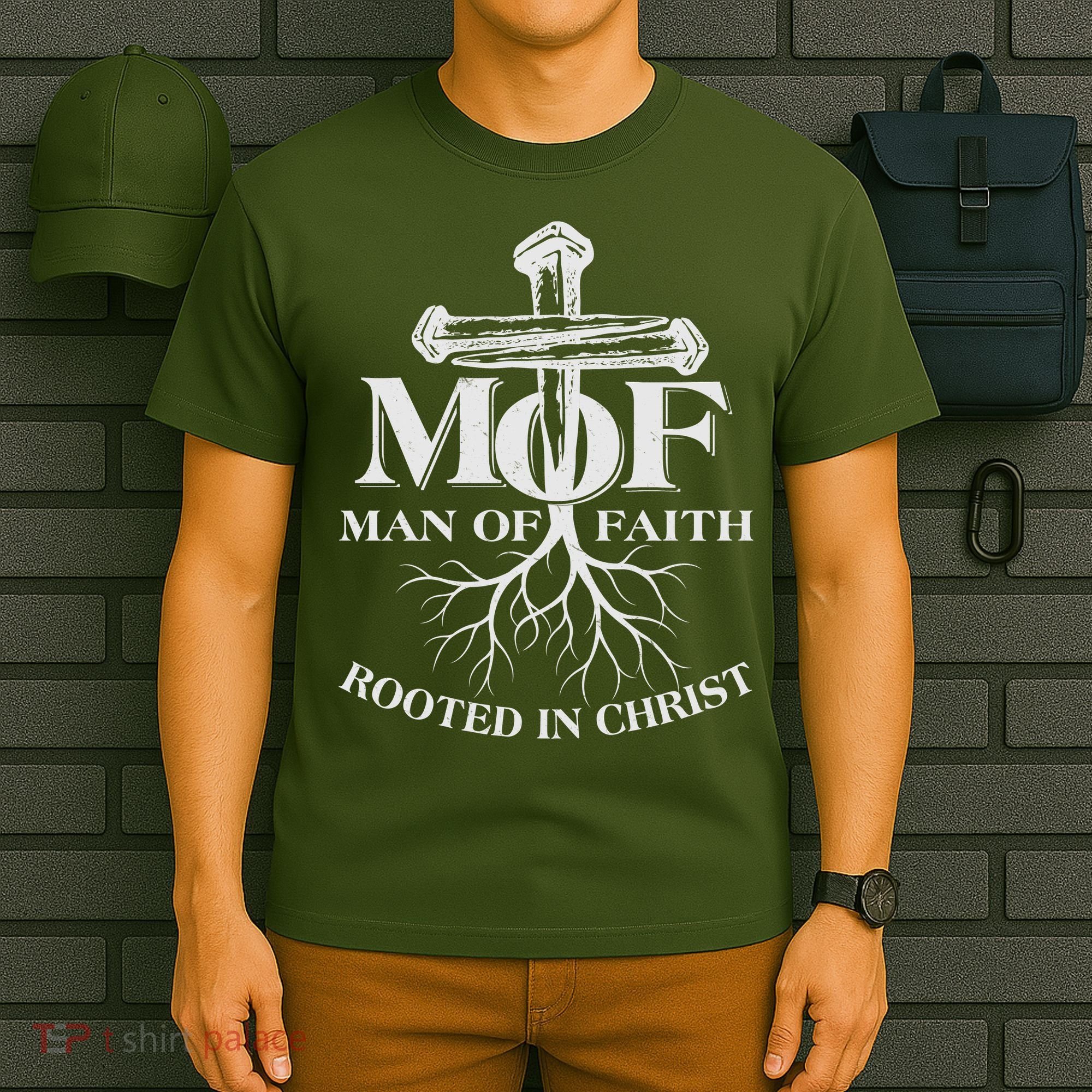 MOF Man of Faith Rooted In Christ T-Shirt