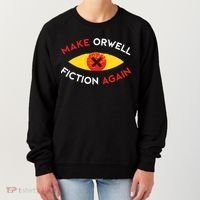 Make Orwell Fiction Again Eye Reading Books Women's Sweatshirt thumb 0