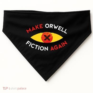 Make Orwell Fiction Again Eye Reading Books USA-Made Doggie Bandana