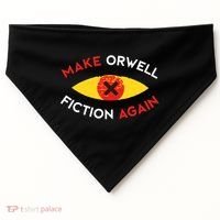 Make Orwell Fiction Again Eye Reading Books USA-Made Doggie Bandana thumb 0
