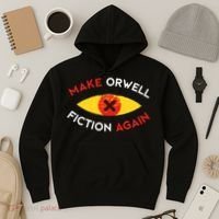 Make Orwell Fiction Again Eye Reading Books Hoodie thumb 3