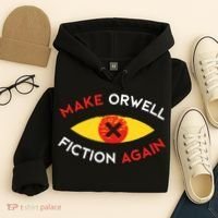 Make Orwell Fiction Again Eye Reading Books Hoodie thumb 4