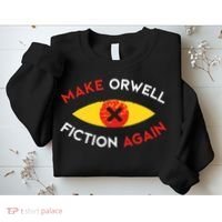 Make Orwell Fiction Again Eye Reading Books Sweatshirt thumb 2
