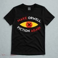 Make Orwell Fiction Again Eye Reading Books T-Shirt thumb 5