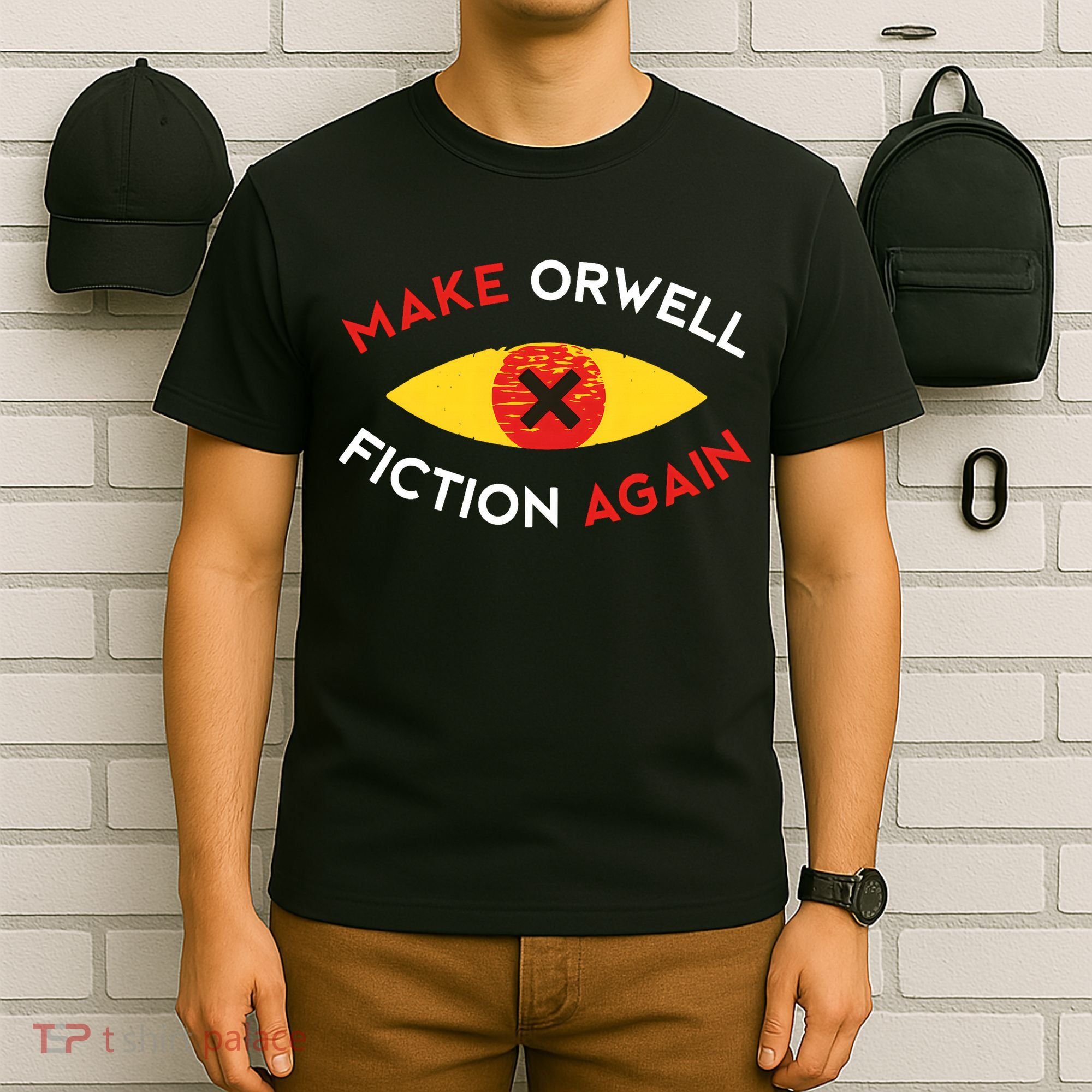 Make Orwell Fiction Again Eye Reading Books T-Shirt