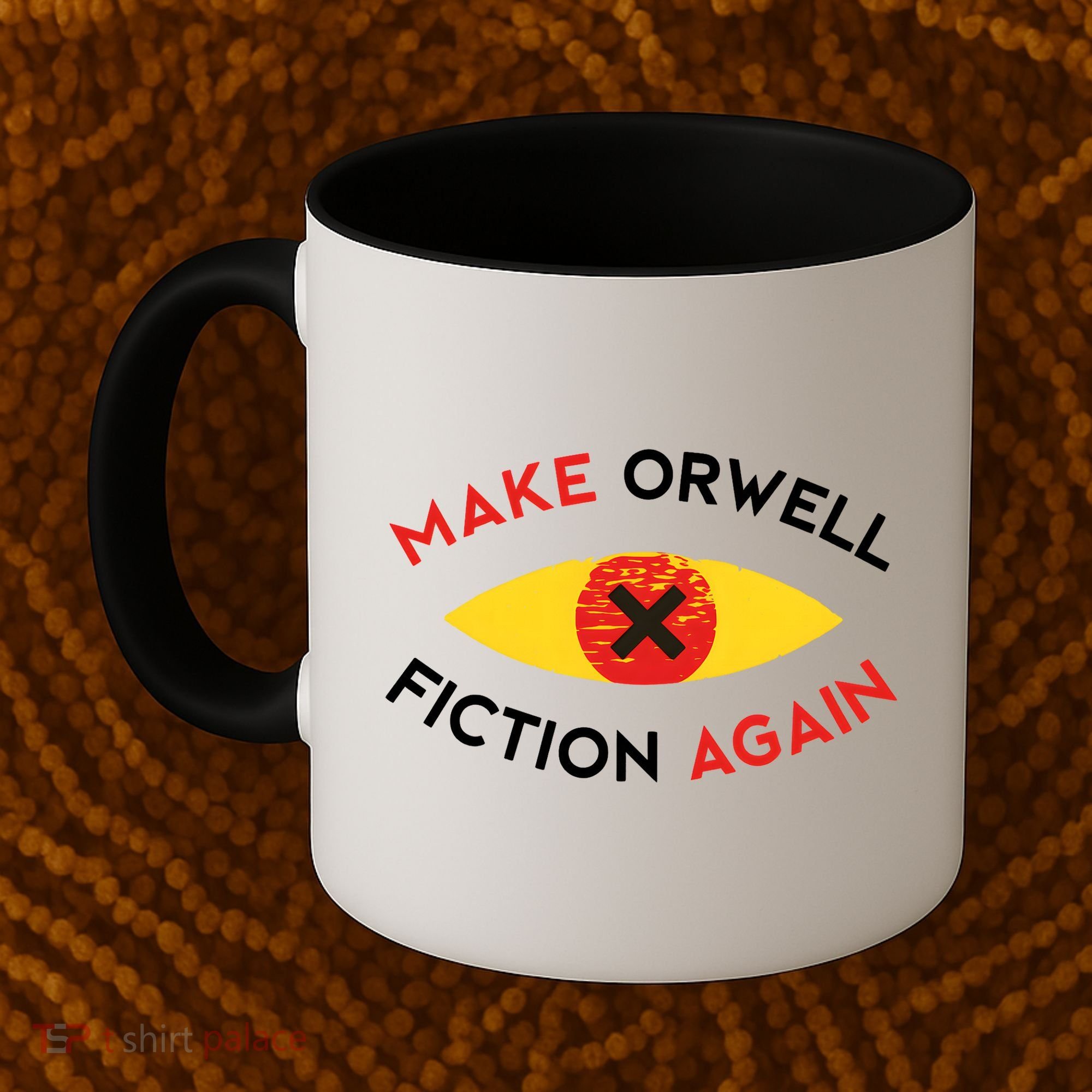 Make Orwell Fiction Again Eye Reading Books Coffee Mug