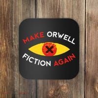 Make Orwell Fiction Again Eye Reading Books Coaster thumb 0