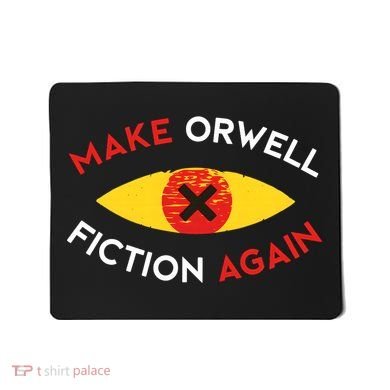Make Orwell Fiction Again Eye Reading Books Mousepad