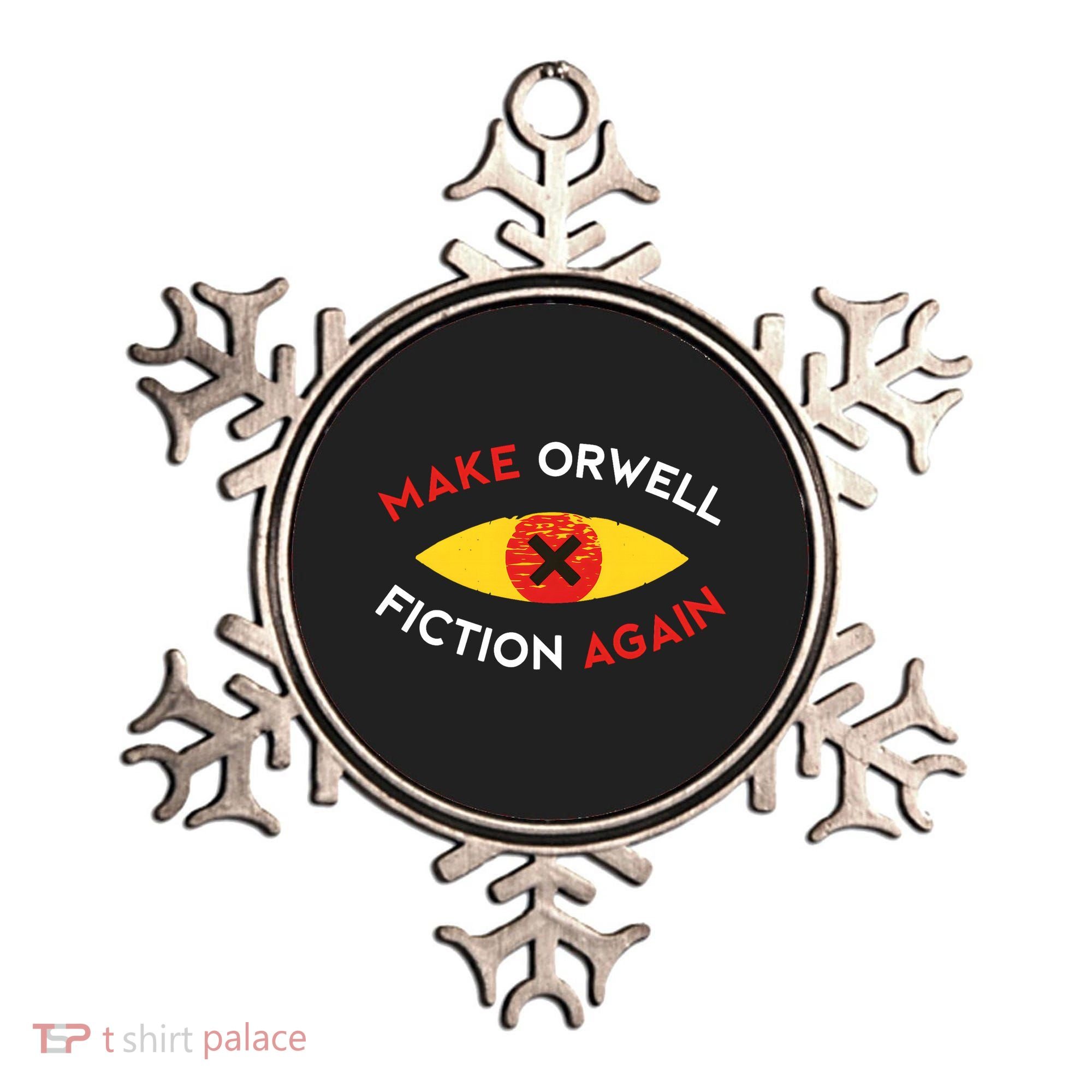 Make Orwell Fiction Again Eye Reading Books Ornament