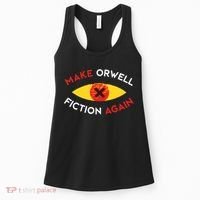 Make Orwell Fiction Again Eye Reading Books Women's Tank Top thumb 0