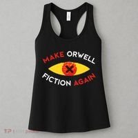 Make Orwell Fiction Again Eye Reading Books Women's Tank Top thumb 3