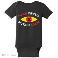 Make Orwell Fiction Again Eye Reading Books Baby Bodysuit thumb 0