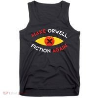 Make Orwell Fiction Again Eye Reading Books Tank Top thumb 0