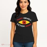 Make Orwell Fiction Again Eye Reading Books Women's T-Shirt thumb 4