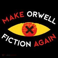 Make Orwell Fiction Again Eye Reading Books Women's T-Shirt thumb 6