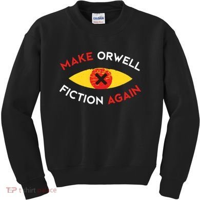 Make Orwell Fiction Again Eye Reading Books Kids Sweatshirt