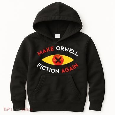 Make Orwell Fiction Again Eye Reading Books Kids Hoodie