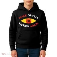 Make Orwell Fiction Again Eye Reading Books Kids Hoodie thumb 4