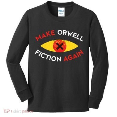 Make Orwell Fiction Again Eye Reading Books Kids Long Sleeve Shirt