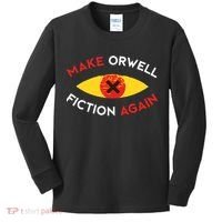 Make Orwell Fiction Again Eye Reading Books Kids Long Sleeve Shirt thumb 0