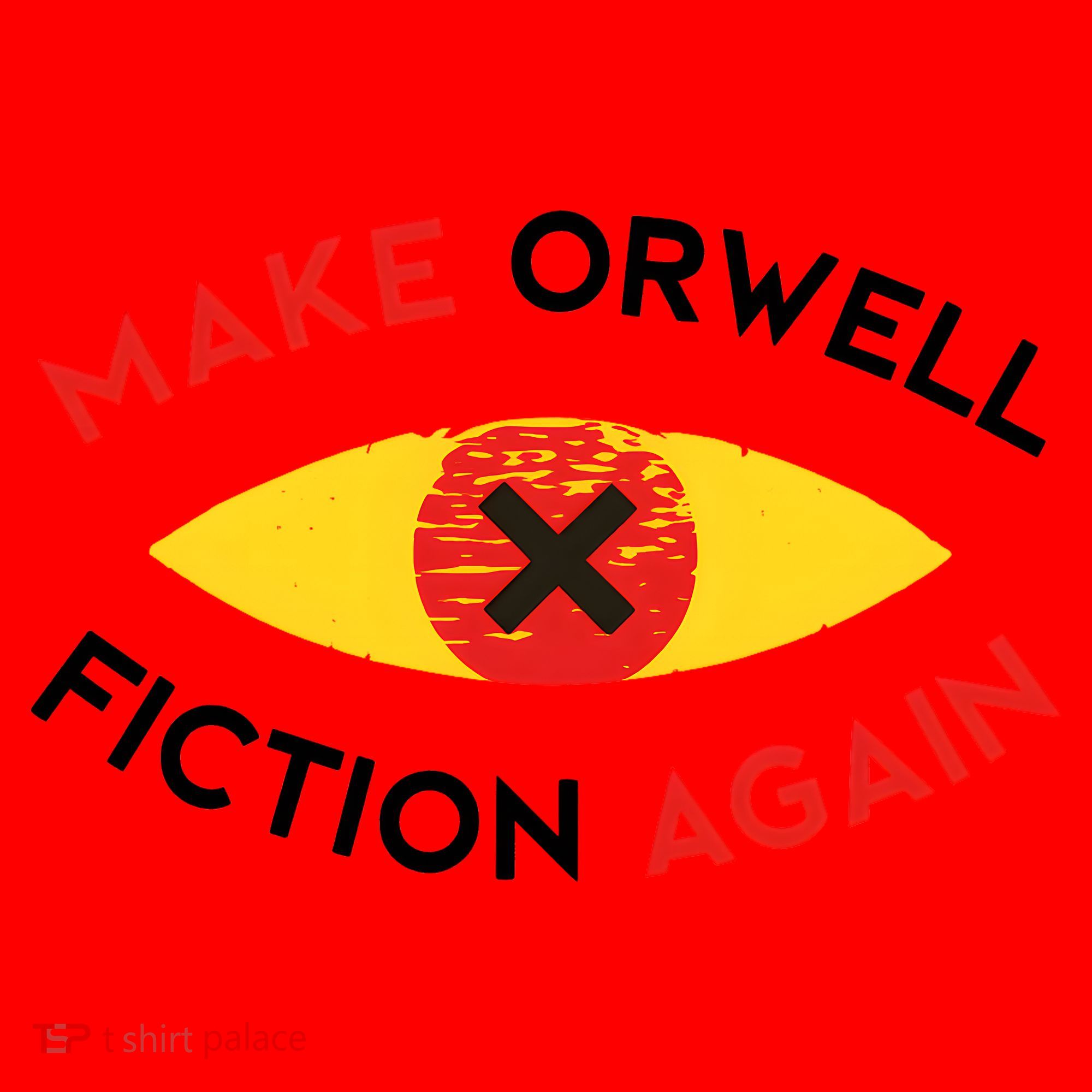 Make Orwell Fiction Again Eye Reading Books Santa Hat