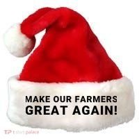 Make Our Farmers Great Again Save America Support Our Local Farmers Farming Santa Hat thumb 0