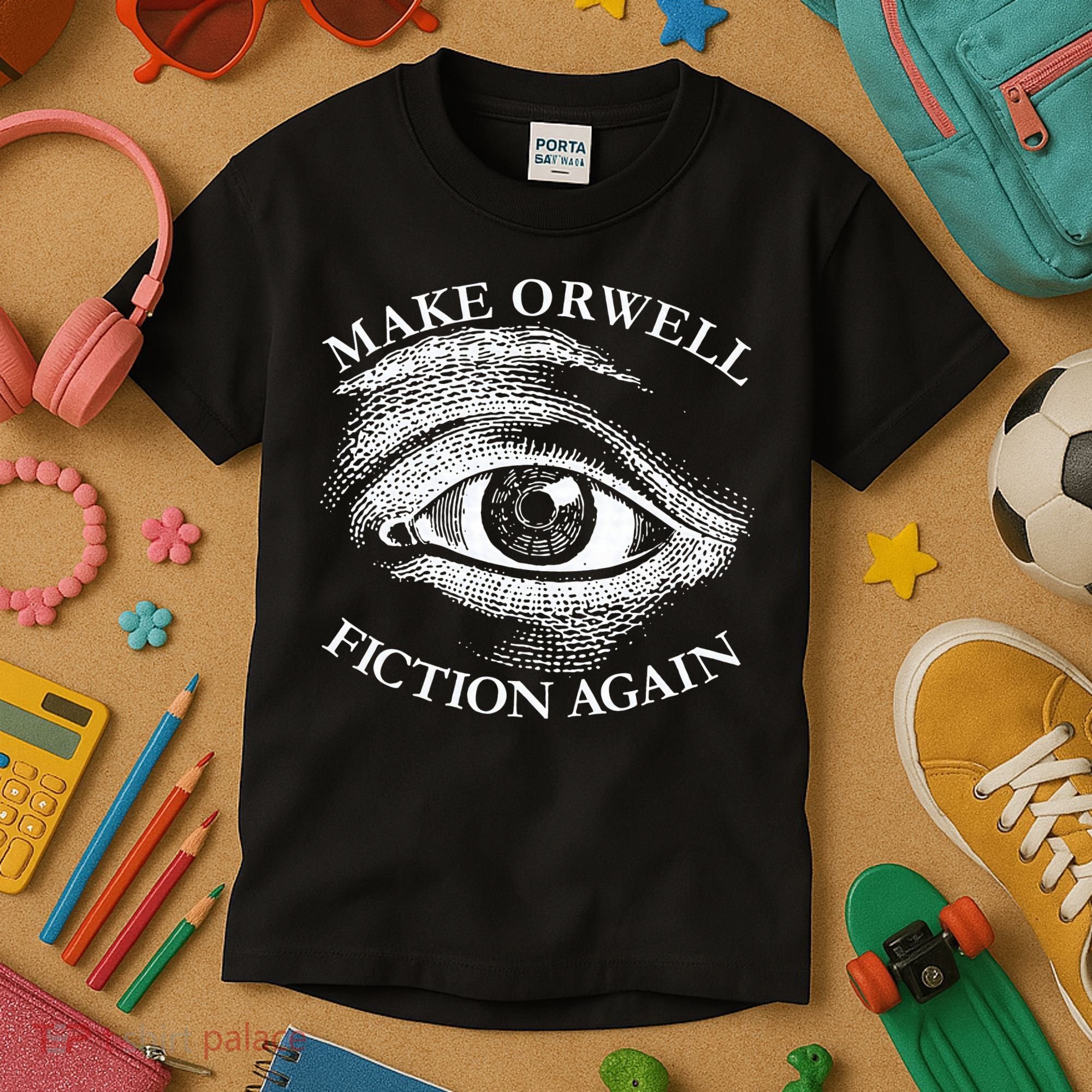 Make Orwell Fiction Again Libertarian Orwellian 1984 Orwell Kids T-Shirt
