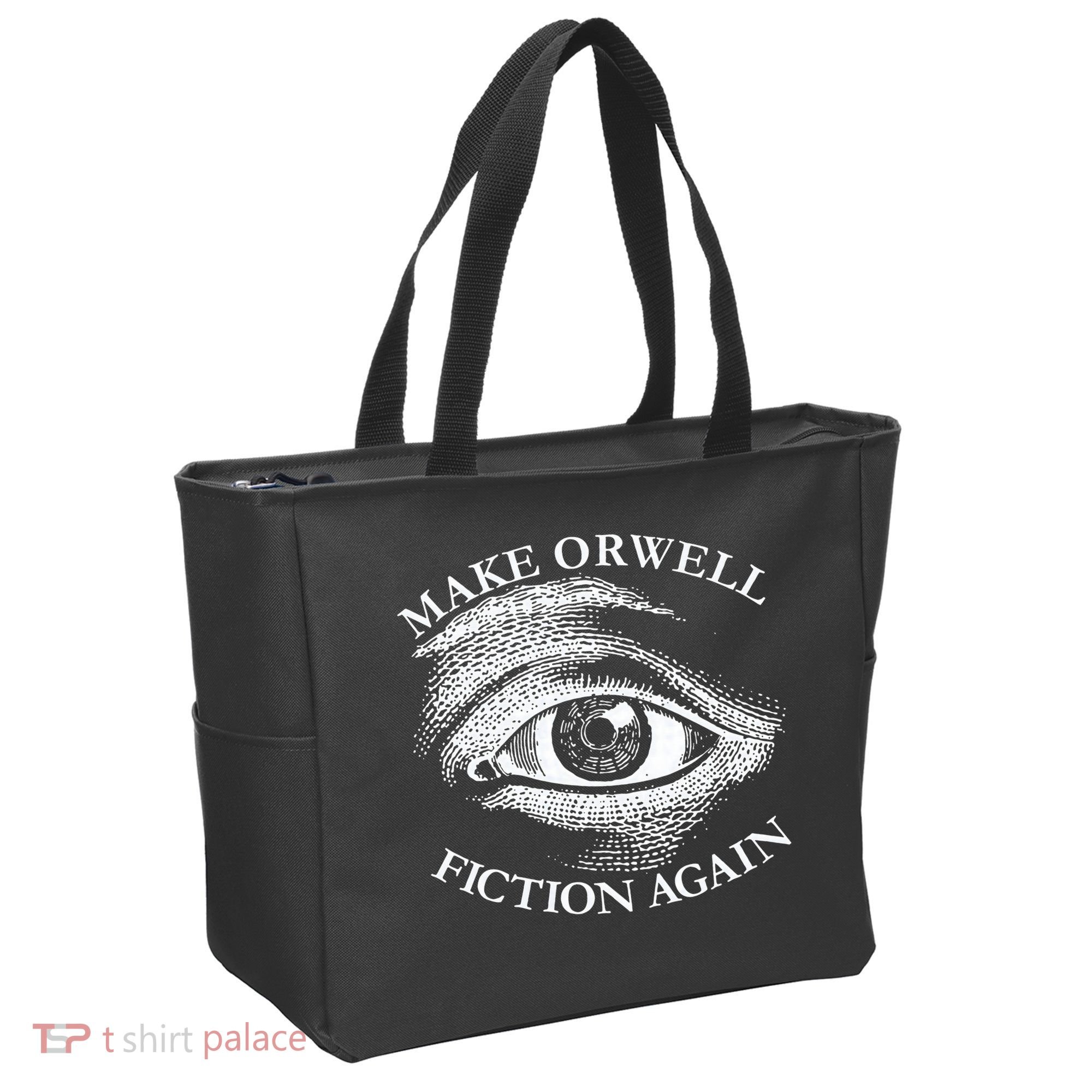 Make Orwell Fiction Again Libertarian Orwellian 1984 Orwell Tote Bag