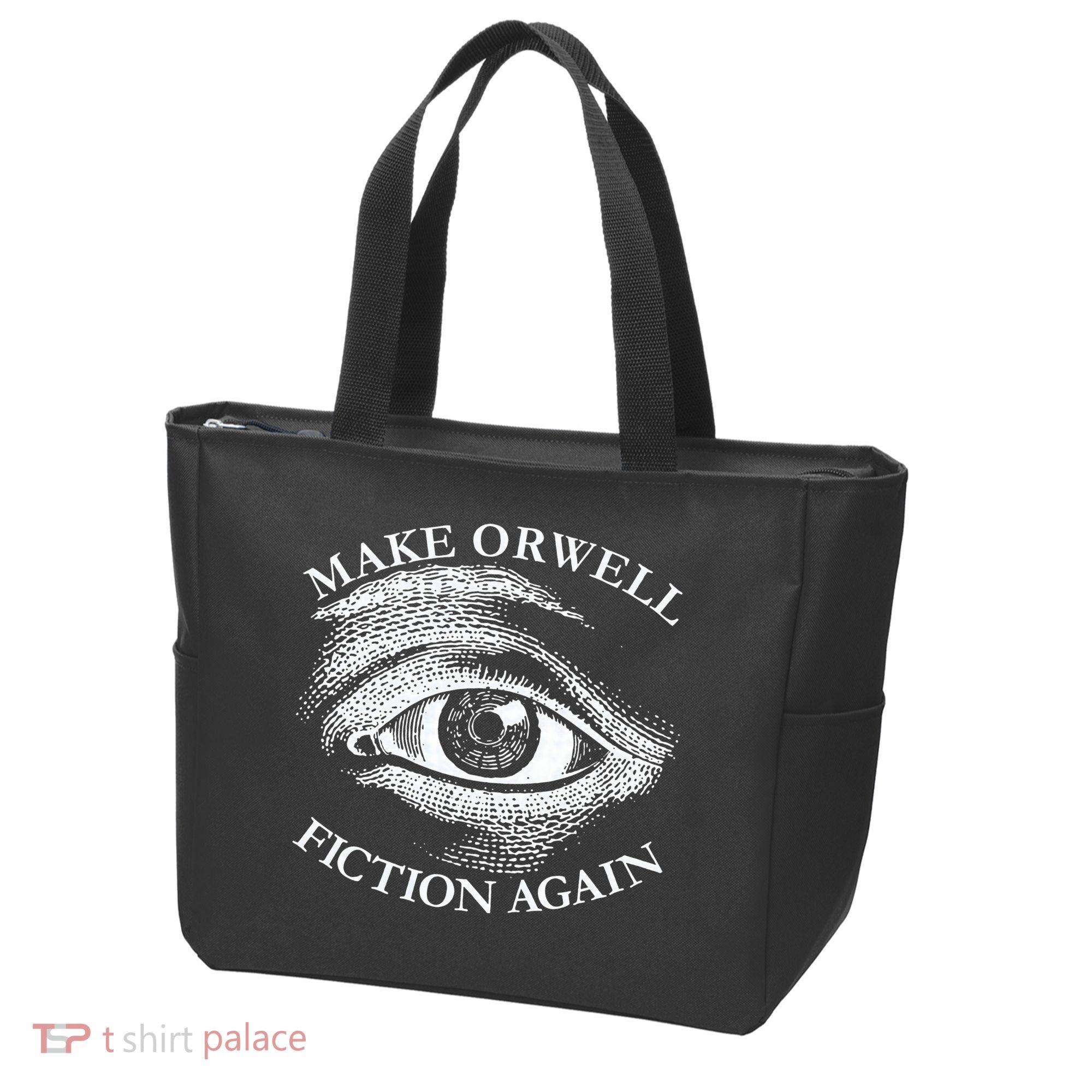 Make Orwell Fiction Again Libertarian Orwellian 1984 Orwell Tote Bag