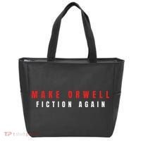 Make Orwell Fiction Again Trump Tote Bag thumb 0