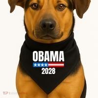 Michelle Obama For President Obama 2028 USA-Made Doggie Bandana thumb 1