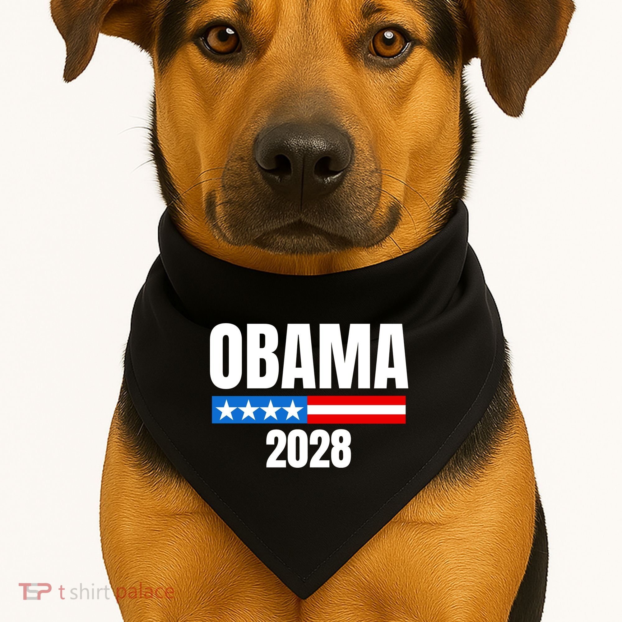 Michelle Obama For President Obama 2028 USA-Made Doggie Bandana
