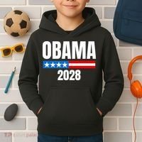 Michelle Obama For President Obama 2028 Kids Hoodie thumb 2