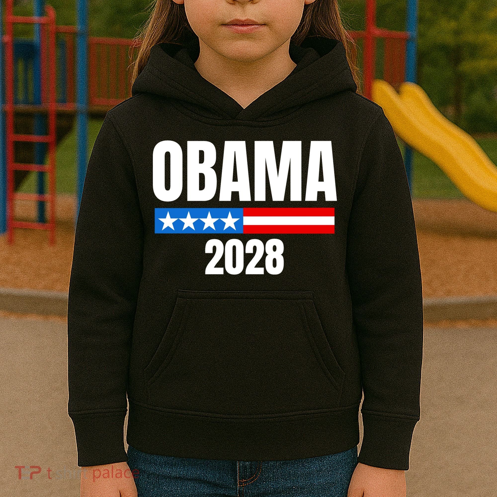 Michelle Obama For President Obama 2028 Kids Hoodie
