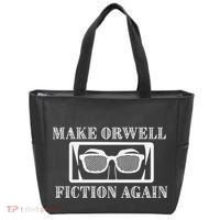 Make Orwell Fiction Again Tote Bag thumb 0