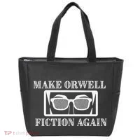 Make Orwell Fiction Again Tote Bag thumb 0