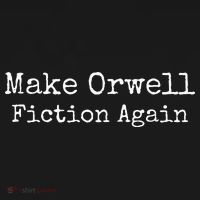 Make Orwell Fiction Again Yupoong Adult 5-Panel Trucker Hat thumb 2