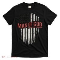 Man Of God Husband Dad Grandpa United States Flag Father's Day T-Shirt thumb 0