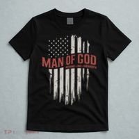Man Of God Husband Dad Grandpa United States Flag Father's Day T-Shirt thumb 5