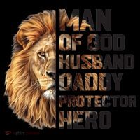 Man Of God Husband Daddy Protector Hero Dad Lion Father's Day Coffee Mug thumb 5