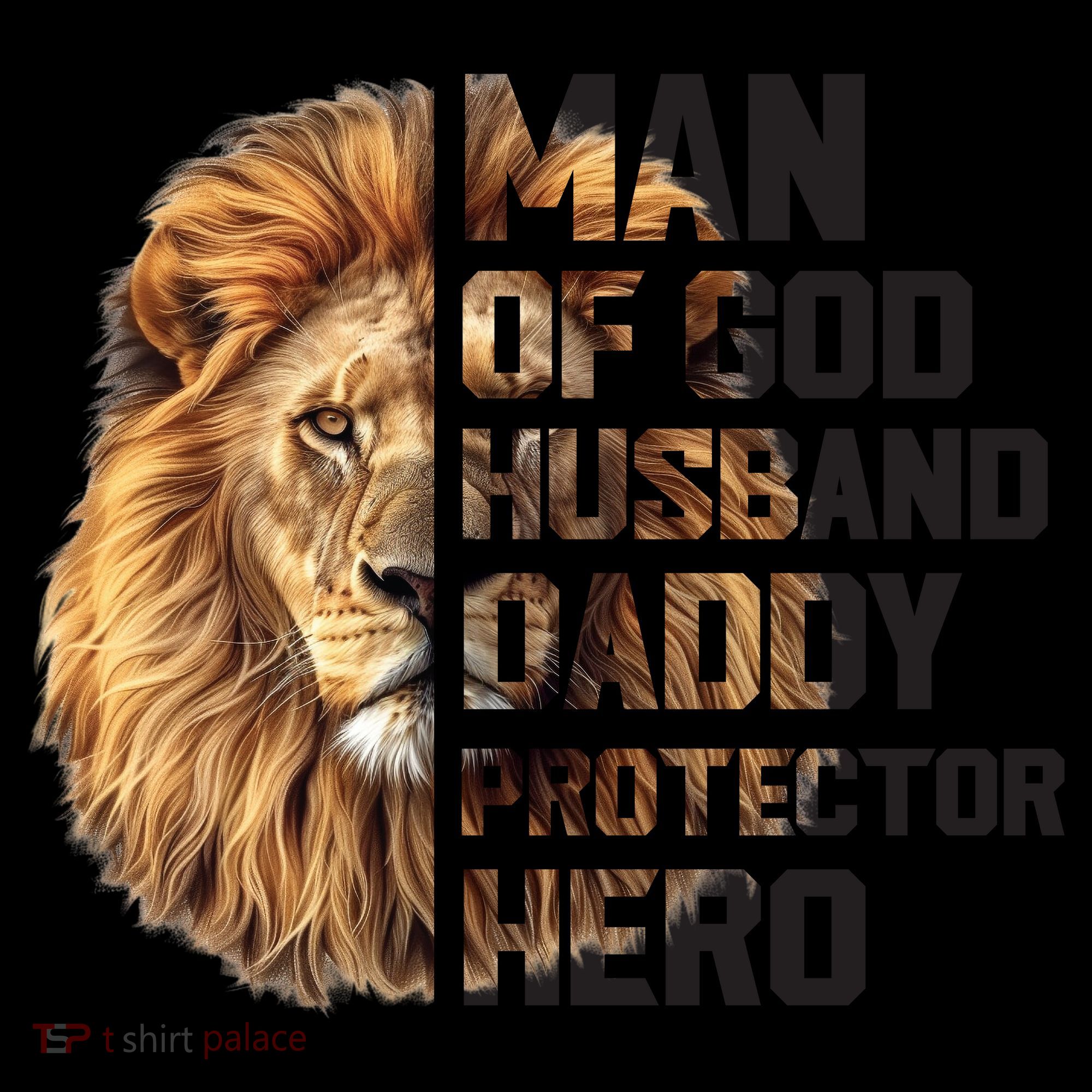 Man Of God Husband Daddy Protector Hero Dad Lion Father's Day Coffee Mug