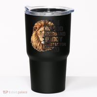 Man Of God Husband Daddy Protector Hero Dad Lion Father's Day Tumbler thumb 0